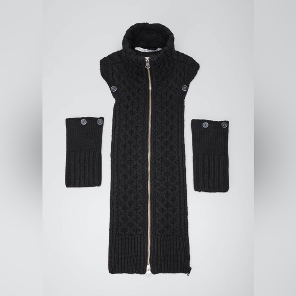 NWT Veronica Beard Black Upstate Wool Dickey with Cuffs size 00-14